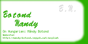 botond mandy business card